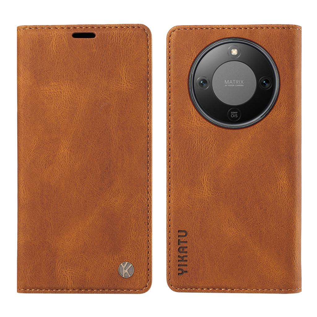 For Honor Magic8 Lite 5G/X9d 5G/X70 5G Leather Cover YIKATU YK-004 Skin-Touch Wallet Phone Cases