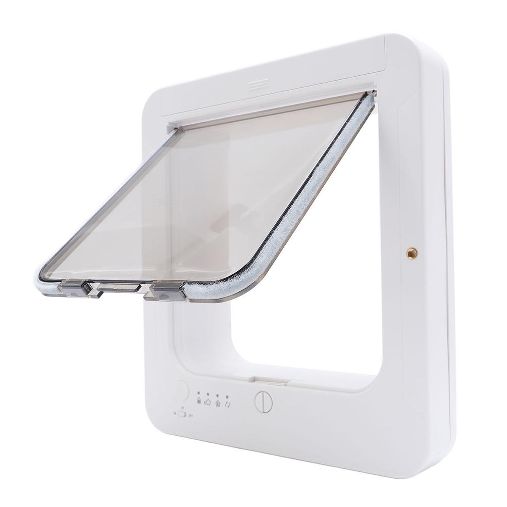 Microchip Cat Door Automatic Unlocking Weatherproof 210mAh Battery Controllable Entry Exit Pet Door