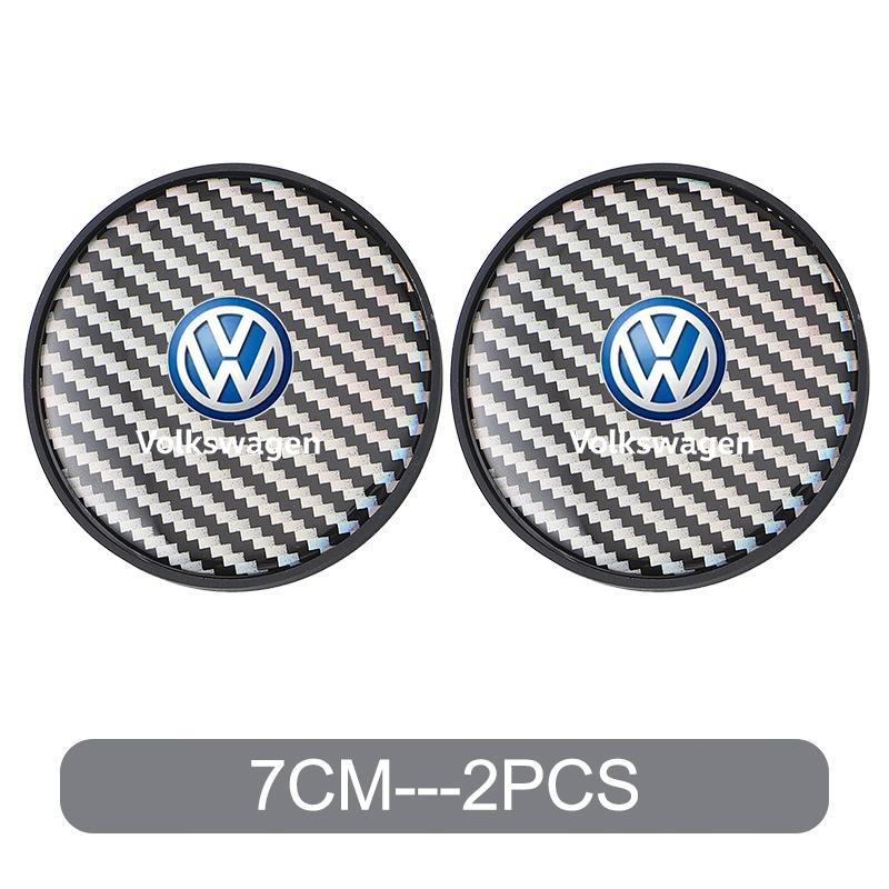 HAT1 2PCS PU Car Water Cup Pad Coaster Rubber Mat Bottle Holder for Volkswagen Golf 4 mk5 Passat b8 b5 VW Sharan Polo 6R Tiguan Rline