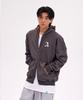 Astral Projection Astral A Oversized Wide Shoulder Zip-Up Hoodie_Charcoal