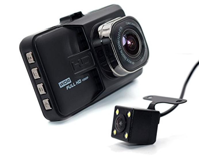 Drive Recorder with Front and Rear W IPS Full HD 120 G Japanese Simultaneous Front and Rear Backup Dashcam Camera, LCD, 1080P, Degrees, Sensor,