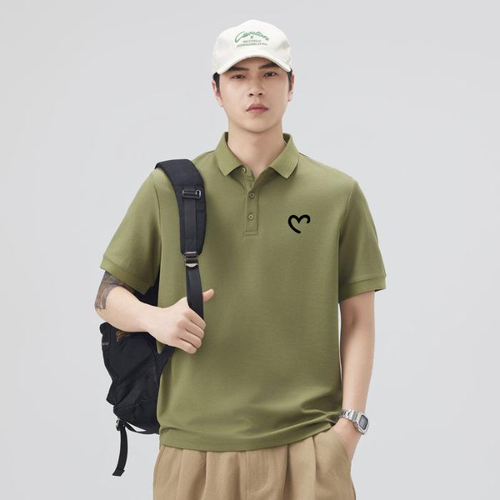 Summer Thin Three-dimensional Silicone Printed Short-sleeved POLO Shirt Men's T-shirt Top