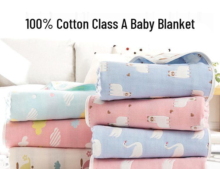 Newborn Jacquard Six-Layer Gauze Bath Towel and Summer Blanket for Babies and Toddlers.