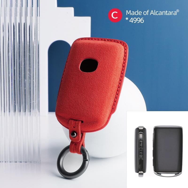 Interior Mouldings For Mazda 3 6 CX30 CX3 CX5 CX8 CX9 MX30 Car Key Case Remote Cover Shell Suede Alcantara Keychain Leather Prot
