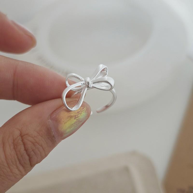 Women s Geometric Knot Bow Ring - Adjustable, Trendy, and Versatile Adjustable Open