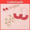 Ensemble de Boucles d'Oreilles Tendance en Alliage Personnages de Dessin Animé pour Femmes Style Européen et Américain