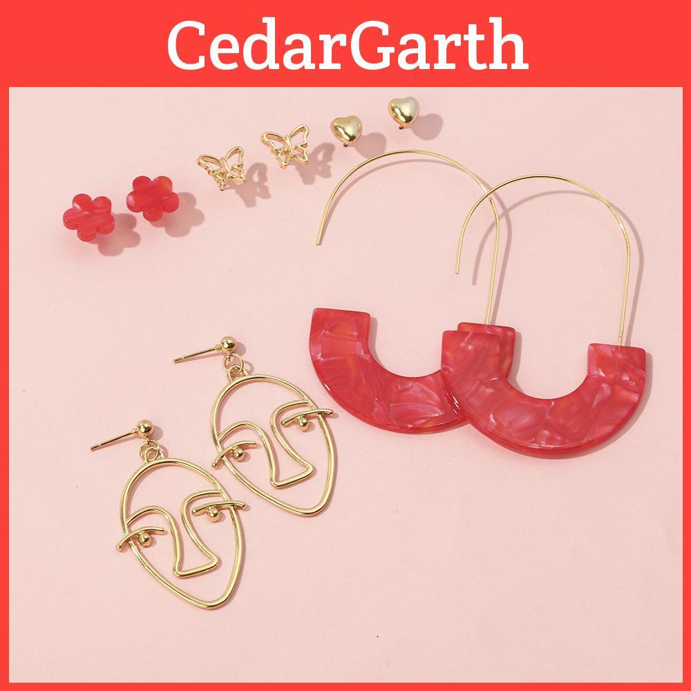 Ensemble de Boucles d'Oreilles Tendance en Alliage Personnages de Dessin Animé pour Femmes Style Européen et Américain