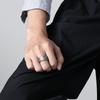 European and American Retro Style Sun Star Moon Titanium Steel Mens Ring Ring