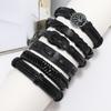 Men's multi-layer DIY suit leather bracelet, European and American cross-border jewelry retro hip-hop hand rope handwoven jewelry