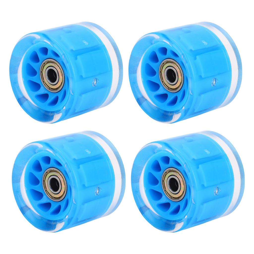 4 STÜCK Longboard-Räder und Lager Skateboard-Räder Magnetischer Kern Reibung Hoher Rebound PU