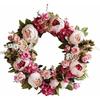 Artificial Peony Wreath Garland Rattan Home Decor Wedding Wreath Flower Home Door Decoration Wedding Centerpieces for Tables