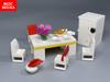 Non-Toxic Moc Bricks Office Furniture Tea Culture Desk Table Beverages Wine Educational Building Blocks City Model Children'S Toys Gifts