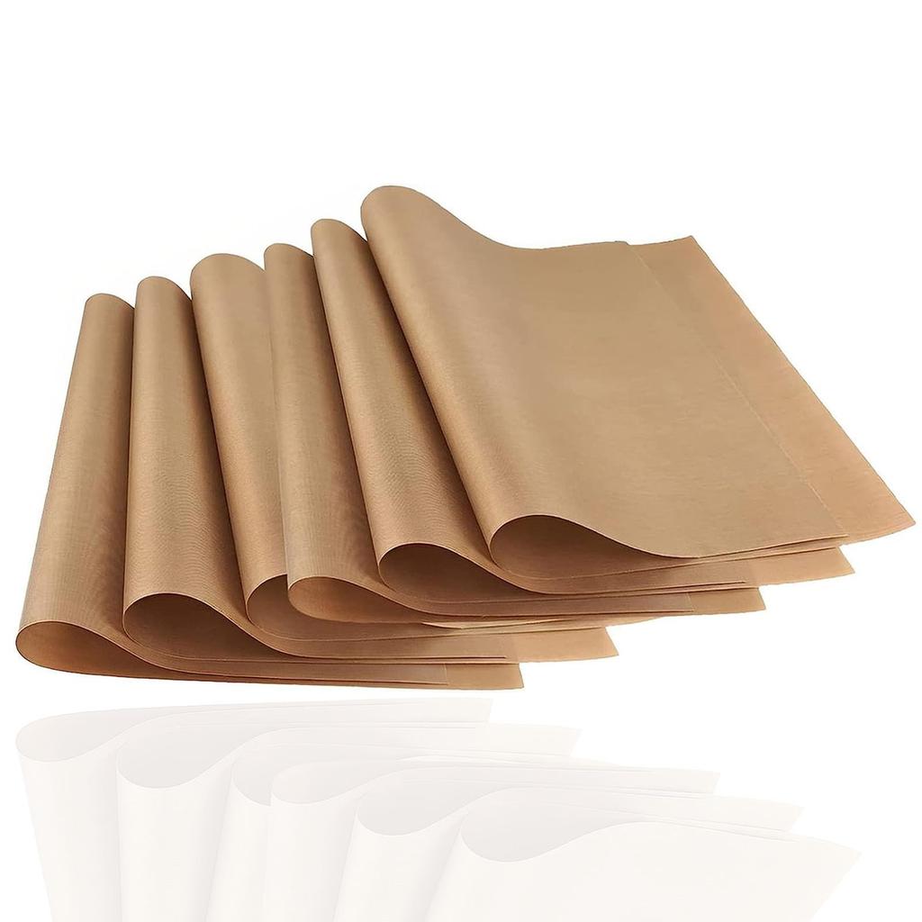Set of 6 washable baking Reusable for and heat-resistant, oil-resistant, durable, sheets/oven paper. ovens, baking, cooking, grilling, frying,