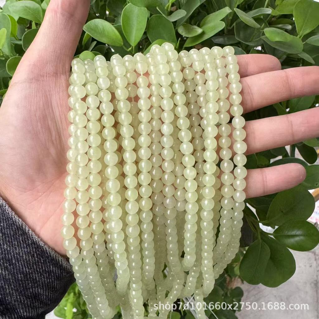 Cuentas Redondas de Jade Xiuyu Verde Claro Natural - Suministros Populares para Joyería DIY