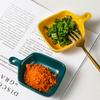 2Pcs Ceramic Sauce Dishes Mini Plates for Kitchen Seasoning Serving Condiment Soy Dipping Bowls Ceramic Seasoning Plate