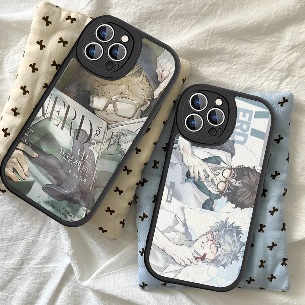 Nerd Project Bl Anime Leather Phone Case For IPhone 16 14 15 Pro Plus 13 12 11 Pro Max Silicone Cover