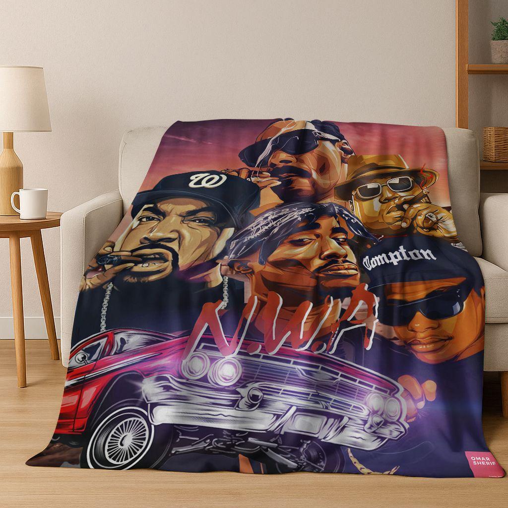 Legends Rapper Collection HIP HOP Rap Star Art Flannel Blanket,Cozy Soft Throw Blanket for Home Bedroom Bed Sofa Cover Gift Kid