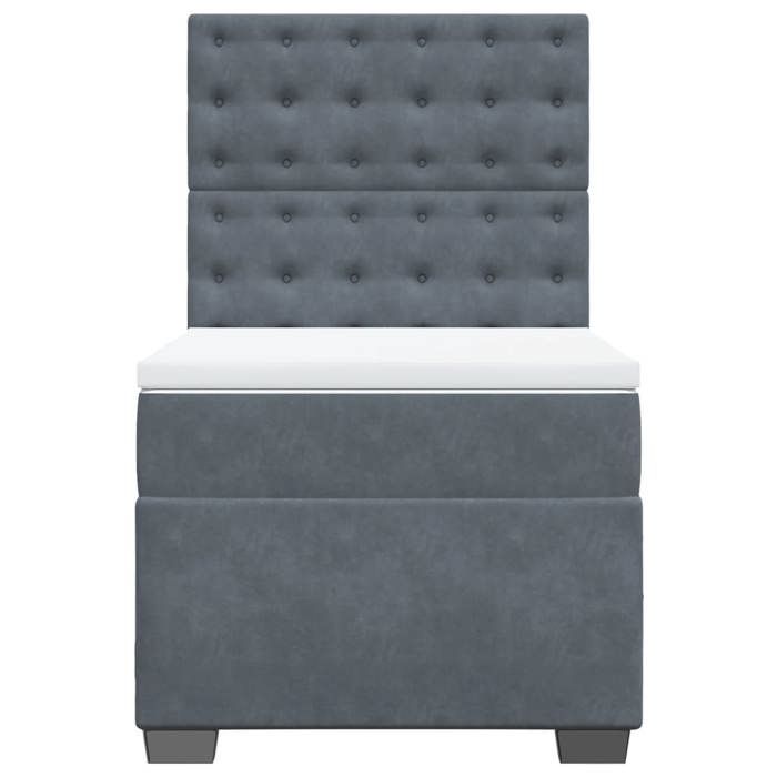 Maison Exclusive - Bettlattenrost mit Matratze Dunkelgrau 100x200 cm