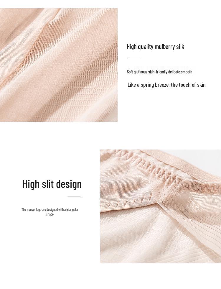 Tangge Damen Hüftslips aus Seide: Atmungsaktiv, Feuchtigkeitsableitend, Nahtlos, Dünner Dreiecksslip