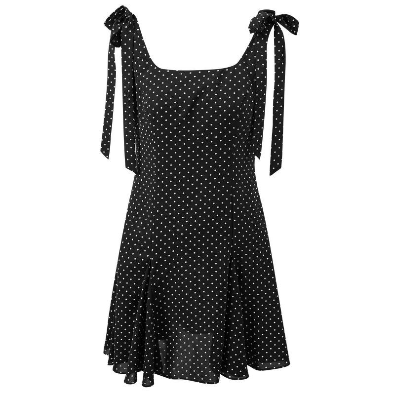 Sancai 2026 Geometric Print Square Neck A-Line Mini Dress S