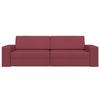 Red Wine Sleeper Sofa 245 x 78 x 77 cm Fabric