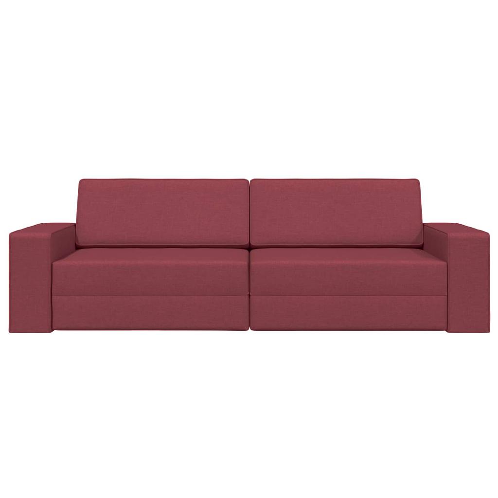 Red Wine Sleeper Sofa 245 x 78 x 77 cm Fabric