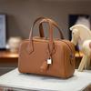 First layer TC cowhide Victoria 27cm bowling bag new leather large capacity tote bag portable shoulder bag
