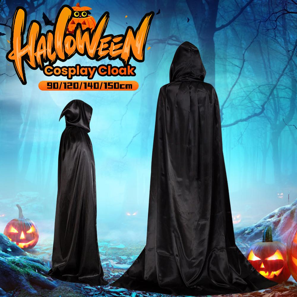 Halloween Capes Robe Women Men Cosplay Costumes Long Hooded Devil Demon Dress Up Props Performance Costume for Halloween Party