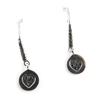 Les Trésors De Lily [L0479] - Silver 'Love' Black Silver Earrings (rhodium-plated) - 20x7 Mm