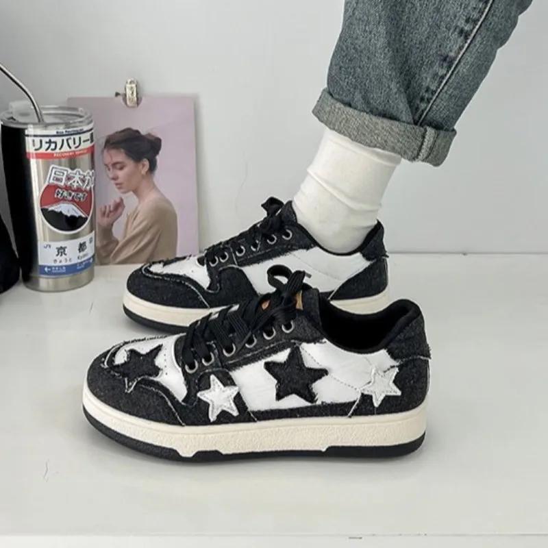 Designer Women's Sneakers Fashion Street Skateboard Shoes Luxury Brand Casual Shoes for Women Lace Up Flats Zapatillas De Mujer
