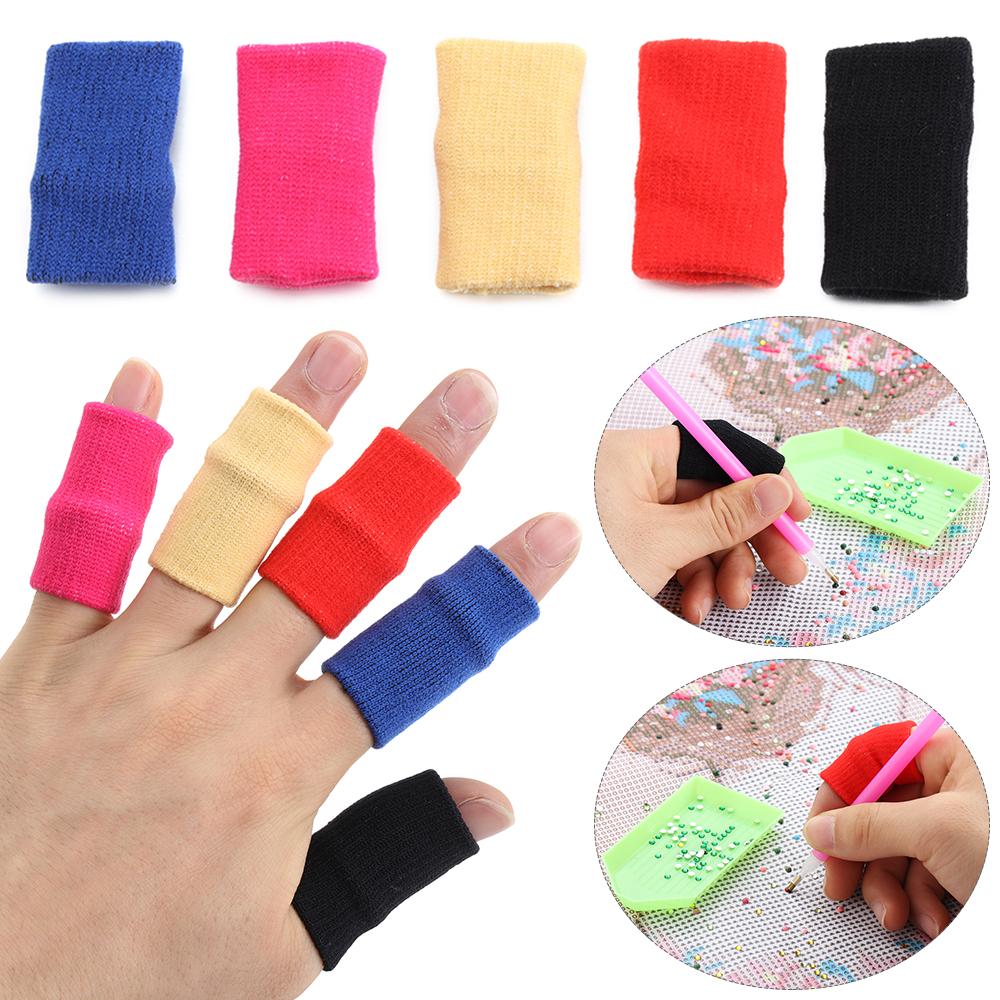 

Diamond Drills Pen Diamond Painting Tools Fingers Protection Cover Diamond Painting Finger Sleeves 5PCS