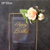 Creative Happy Birthday Acrylic Metal Cake Topper for Birthday Cake Decoration Cake Toppers Flags Wedding Birthday Party Decor
