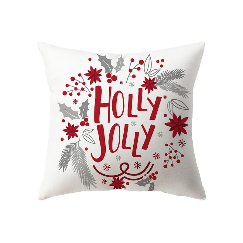 Merry Christmas Cute Santa Claus Snowman Print Pattern Cushion Cover Home Living Room Sofa Decoration Pillow Pillow Cover
