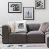 Chipotle Square Pillowcase Polyester Linen Velvet Pattern Zip Decor Sofa Cushion Case 45X45
