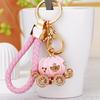 Europe And America Sale Rhinestone Pumpkin Carriage Diamond Studded Advanced Exquisite Bag Pendant Keychains Bag Charm