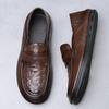 Leather Men Formal Shoes slip on Luxury Brand 2024 new Men's Loafers Dress Moccasins Breathable men Black Driving Shoes