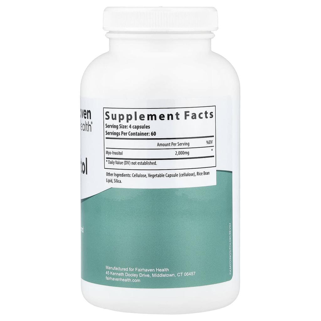 Myo-inositol, 240 Capsules (500 Mg Per Capsule)