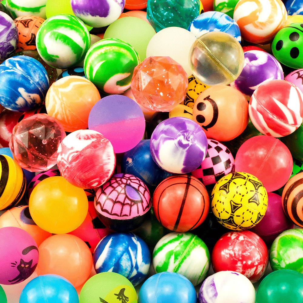 5/12/20/24Pcs  Fun Toys A Wide Variety Of Styles Bouncing Ball Mixed Jumping Solid Floating Bouncing Elastic Rubber Ball Toys