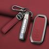 Metall+Leder Schlüsselhülle Fob Halter für Kia Sorento MQ4 2020 2021 2022 EV6 K8 V6 7 Tasten Auto Fernbedienung Schlüsselhülle Abdeckung Schutz