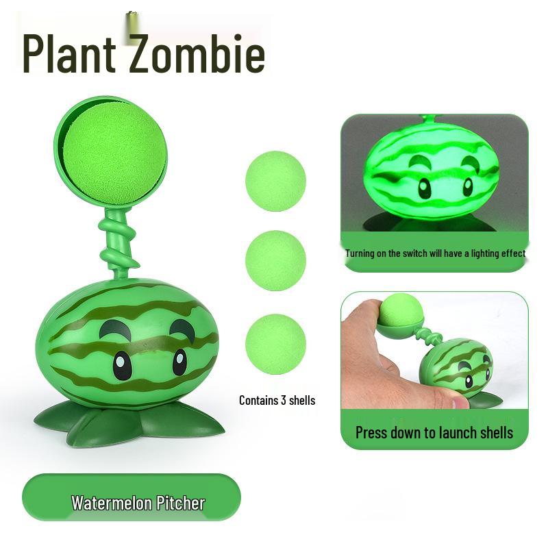 Plants Vs. Zombies Toy Set: Bewitching Mushroom, Fish Hook, Grassland Mine, Flaming Tree, Poison Pea