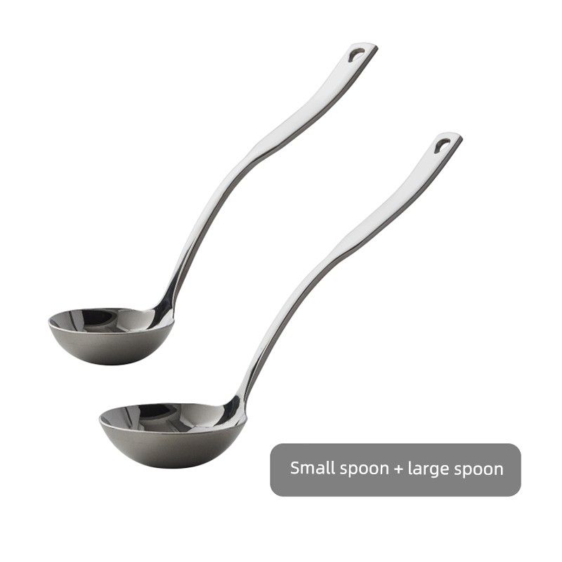 Soup Spoon For Home 304 Stainless Steel Spoon Colander Long Handle Hot Pot Spoon Spoon for Soup Serving Suit Spoon Large Size Soup Spoon