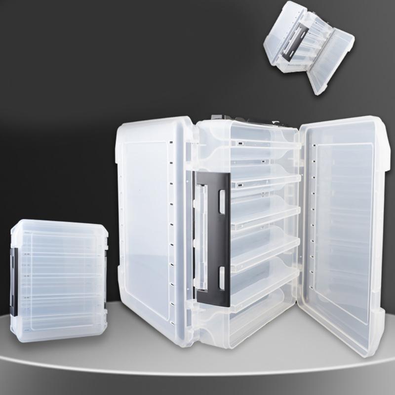 Double Side Tackle Carrying Case Large Clear Fishing Lures Storage Waterproof