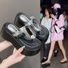 Fashion 7.5cm Summer Women Flip-Flops Chunky Beach Shoes 2024 Ladies Wedge Heels Open Toe Slippers Woman Platform Slides Outside Sandals