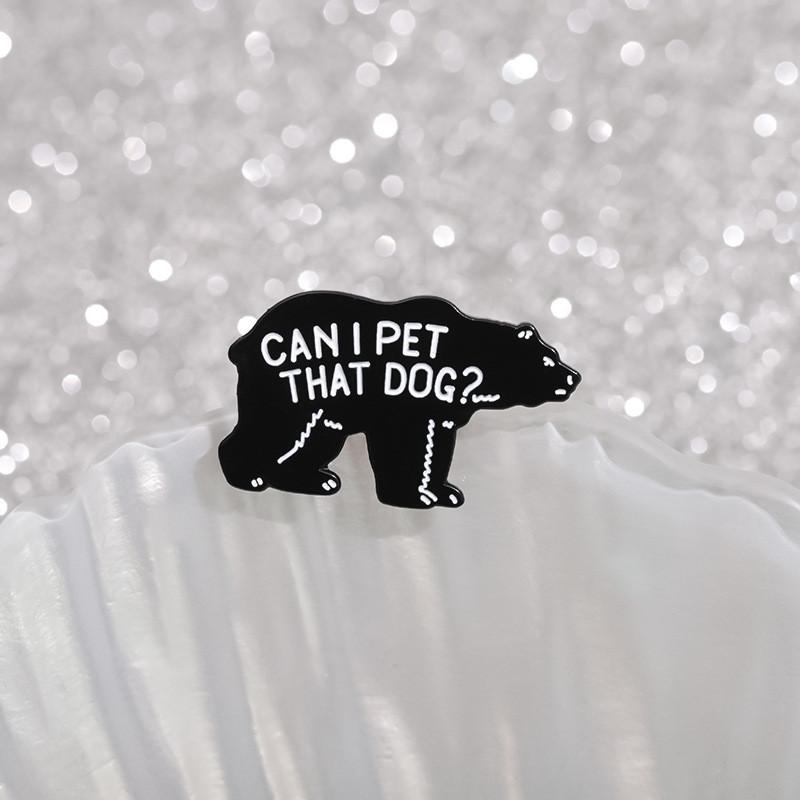 Dog Colorful Whimsical Bear Brooch Alloy Cartoon Accessory For Outfits Fun