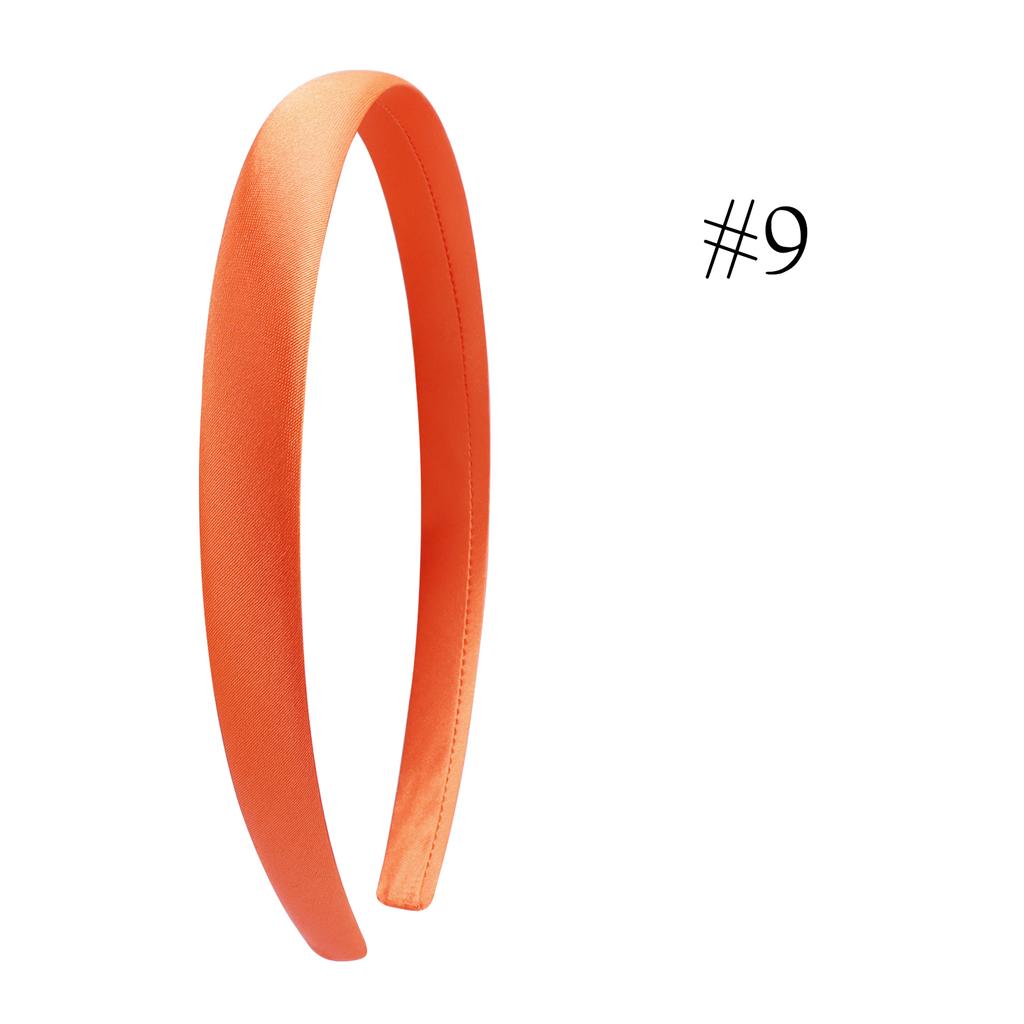 1,5 cm Einfache Stirnbänder Satin Bastelstirnband DIY Haarband Bunte Satinbezogene Stirnbänder für Mädchen Frauen