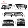Chrome Front Center Left/Right Air Vent Grille Outlet Cover Middle Rear AC Vent Panel For BMW 7 Series F01 F02 730 735 745 750