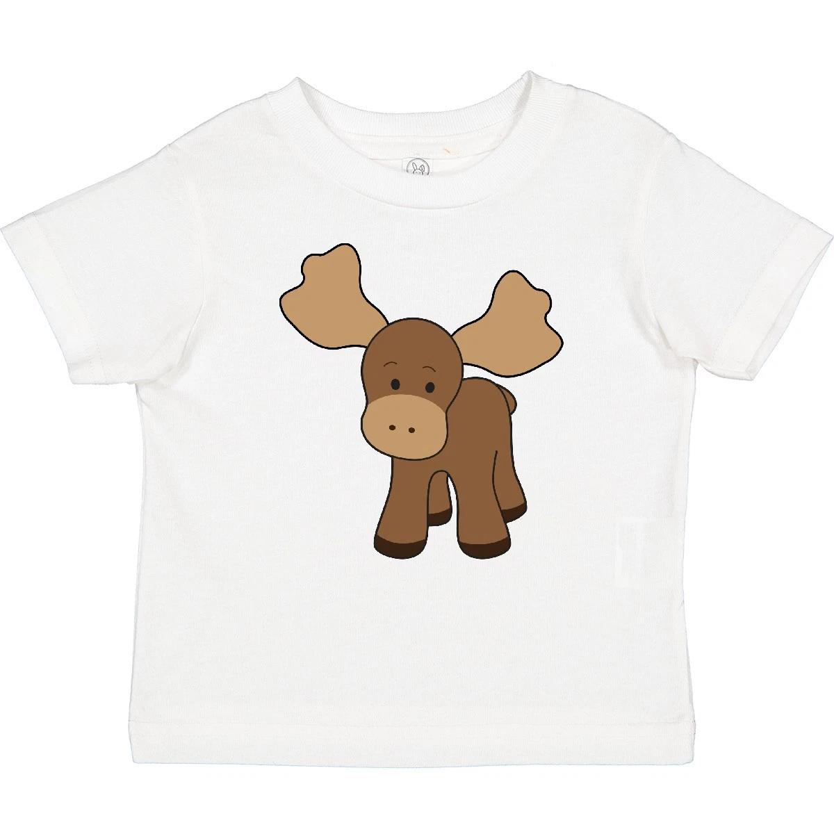 Inktastic Cute Moose Baby T-Shirt Animals Alaska Infant Tees Shower Clothing 160