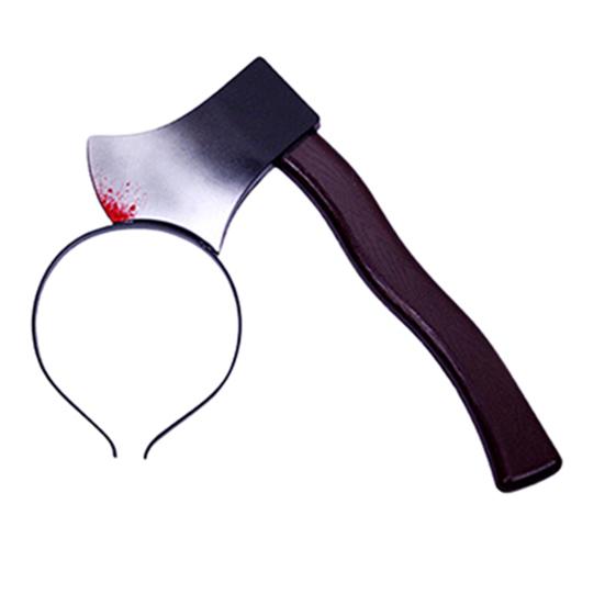 

Halloween Scary Headbands High Elasticity Wear Resistant Costume Accessory Through Head Halloween Scary Zombie Axe Scissor Headband for Festival 1