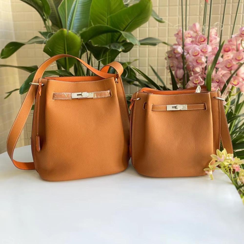 Τσάντα από δέρμα αγελάδας Νέα χιαστί τσάντα-κουβάς Μοντέρνα casual τσάντα ώμου για κάτω από τον ώμο Πρώτο στρώμα δέρμα αγελάδας Κάθετη τσάντα για καθημερινή χρήση