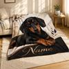 Personalized Dachshund Coral Fleece Blanket